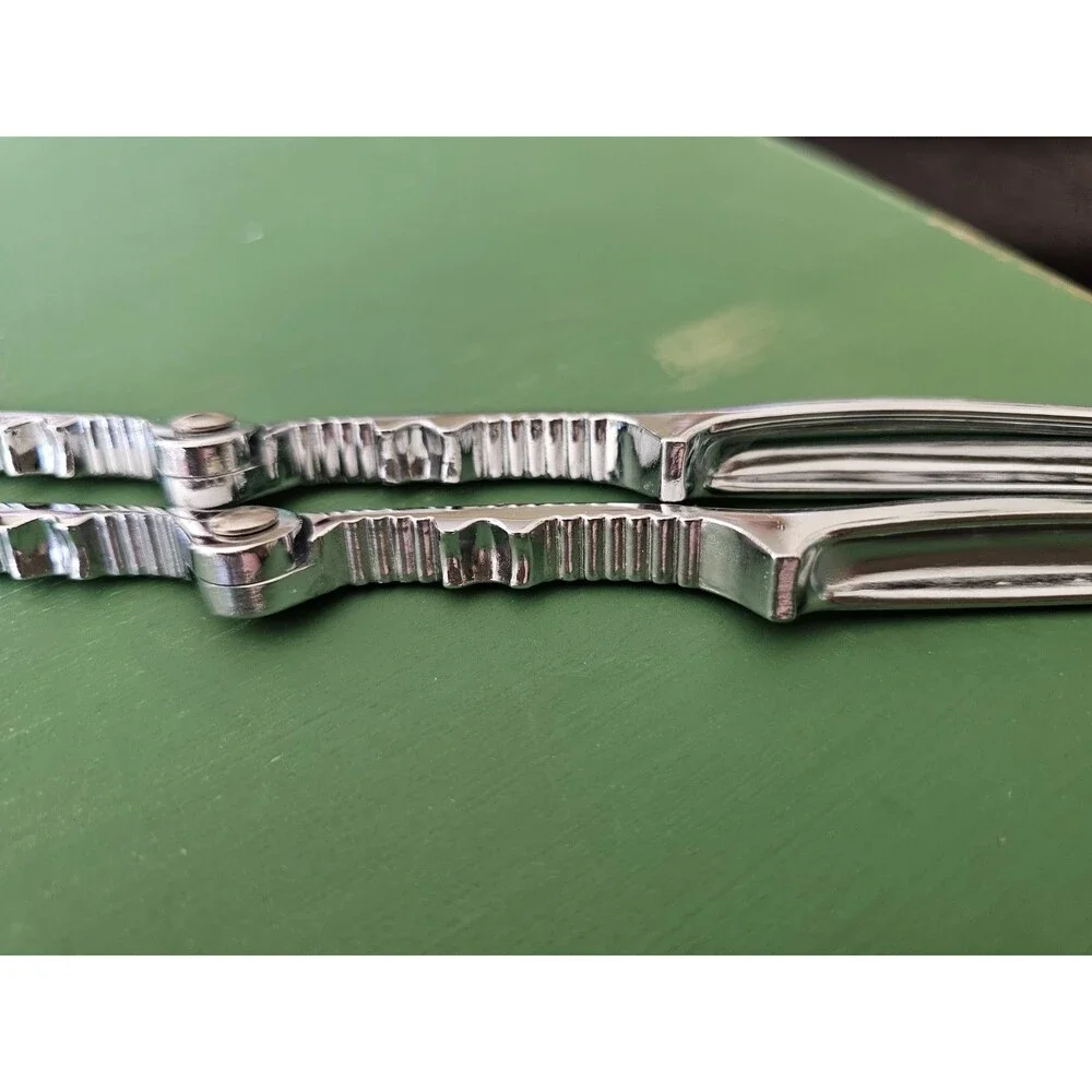 2 Metal Seafood Or Nut Crackers Silver Colored